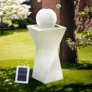 Solar Fountain Water Feature Bird Bath Outdoor Garden LED Lights Ball