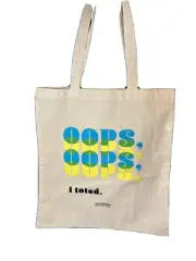 Canvas Tote Bag Poo-Pourri "OOPS,I toted" Shopping Bag NEW! (f)