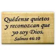 Be Still, in Spanish Mounted Rubber Stamp, Religious Bible Verse, Scripture #21