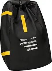[ProFaster] Car Seat Travel Bag Backpack for Air Travel - Karfast Universal Infant Carseat Gate Check Bag Cover for Airplane, Foldable with Pouch, Yellow