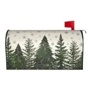 Mailbox Cover 21" X 18" Winter Snowflake Pine Tree 21"×18" Christmas Tree