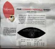 Vintage Percale Double Bed Sheet 100% Cotton White Penny's 81x108