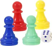 CHICAMPERA Chess Tokens and Dice Solid Color Sided Dice for Tabletop Games Game Pieces for Family Gatherings Fun Nights