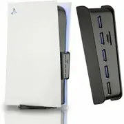 PS5 USB Hub 4 Ports, High-Speed Data Transfer, Fast Charging Ports for DualSense Controller, Splitter Expander for Playstation 5