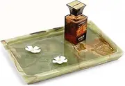 Radicaln Marble Rectangle Tray 12" Inches Green Onyx Handmade Charcuterie Board for Kitchen - Serving Dishes, Vanity & Ottoman Tray - Trays for Serving Food