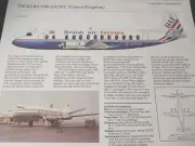 Vickers Viscount Plane Picture Aircraft Out of Print Article Spec Sheet Wall Art
