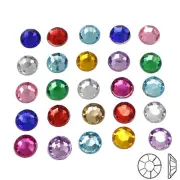 2500pcs Flatback Acrylic Round Crystal Rhinestone Gem 1/4" NO Hole Free Shipping