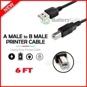 USB 2.0 SuperSpeed Type A Male to B Male Cable Cord Printer Scanner 6 Feet Long