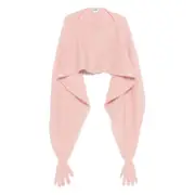 [Moschino] Moschino Alpaca Wool Glove-detail Jacket ONE SIZE PINK