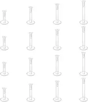 [LAURITAMI] Clear Eyebrow Belly Button Bars Set, Belly Button Rings Curved Barbells Eyebrow Stud Retainer Lip Tragus Cartilage Stud Piercing