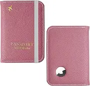[Czzmy] Passport Case, Airtag Passport Wallets Faux Leather Passport Case Protective Case for Men and Women, Travel Documents, Gift Passport Holder Cover Card Holder