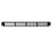 Hellermann Tyton PP110C624 Category 6 Universal 24 Port Patch Panel, 1U, Black