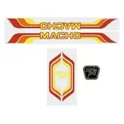 Cycle Pro - MACHO - Orange Red decal set - old school bmx