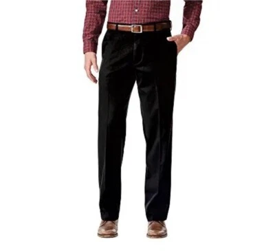 Dockers Men's Relaxed Fit Comfort Khaki Pants - 44x32 Metal Black