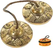 Abaodam Copper Cymbals with String Meditation Bells for Yoga Home Decor Unique Tone present for Christmas Valentine and Mother Day