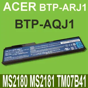 宏碁 ACER BTP-ARJ1 電池 MS2180, MS2181 TM07B41 TM07B71
