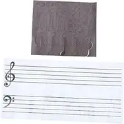 SHOWERORO Stave Board Musical Note Sticker Kit Whiteboard Pen for Boys and Girls' Piano Learning Practice