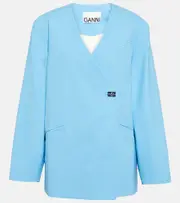 [Ganni] Ganni Cotton blazer AU 6 blue