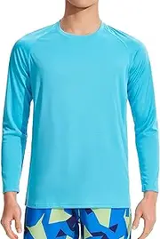 [DEVOROPA] Boy's UPF 50+ Long Sleeve Rash Guard Swim Shirt Quick Dry Lightweight Swimsuit Youth SPF Fishing Hiking Sun Shirts