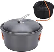Outdoor Picnic Pot 5L Large Capacity Portable Camping Cookware Kit Non Stick Lightweight Camping Pot Cooking and Boiling Pot Picnic Pot for Barbecue Cooking Boiling Steaming