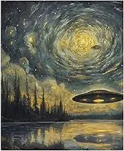 AIXIWAWA Throw Blanket Art Painting UFO Print for Couch, Warm Soft 50×60 inches Lightweight Fleece Decorative Blankets for Bed Sofa All Season