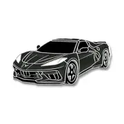 2020-2024 C8 Corvette Z51 Dark Gray Hat Lapel Pin