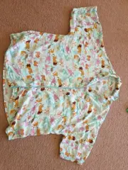 Peter Alexander Size 40 Floral Viscose Floral Pyjama Top Designer