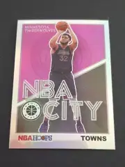 2019-20 Hoops Premium NBA City Karl-Anthony Towns Silver Holo Prizm - Minnesota
