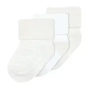 Underworks 3Pk Baby Terry Turnover Socks