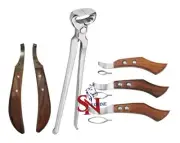 Set of Hoof Nipper 12" and Farrier hoof de Knives & Loop Knives Hoof Knife Set