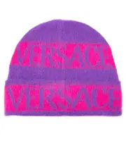 [Versace Kids] Versace Kids Logo wool beanie L pink