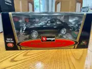 BBURAGO 1/18 SCALE SPECIAL COLLECTION 1961 PORSCHE 356B COUPE!!! BLACK COD 3021