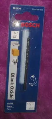 BOSCH 9/64 In. x 2 7/8 In. Fractional Jobber Black Oxide Drill Bit BL2136 Helix