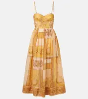 [Zimmermann] Zimmermann Lucky shirred cotton corset dress AU 14 yellow