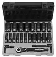 Grey Pneumatic 82222D 1/2" Dr. 22pc Fractional Deep Duo-Socket Set - 12 Point