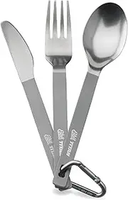 Esbit Cutlery Set | Titanium| Ultralight Weight |Camping, Backpacking, Sports | Outdoor Kitchen | Knife, Fork, Spoon TC3TI