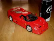 FERRARI F50 BARCHETTA, [BBURAGO] DIECAST METAL FACTORY BUILT CAR TOY, Scale 1/18
