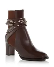 Valentino Garavani Women's Rockstud Embellished Block Heel Booties