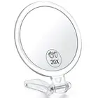 20x Magnifying Mirror, Travel Handheld Mirror - 2-Sided with 1X 20X