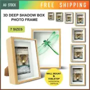 3D Photo Frame Deep Shadow Box Picture Display Wall Art Craft Hanging 4x6 A3 A4