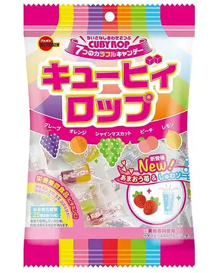 大賀屋 日本製 北日本 QB水果糖 BOURBON CUBYROP 水果糖 7種水果 硬糖 婚禮喜糖 T00130208