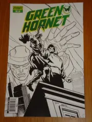 GREEN HORNET VOL 1 #17 RI BLACK WHITE & GREEN COVER DYNAMITE PHIL HESTER