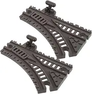 2pcs Track Train Track Ball Space Double Suspension Bridge N Scale Model Railroad Plarail Train Track Buckle Bridge for Railwaytrack Black Plastic
