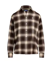 checkered shirt XL,XXL brown/cream