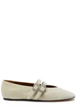 LE Monde Beryl Claudia Velvet Ballet Flats - Off White - 37 (IT37 / UK4) 37 (IT37 / UK4)