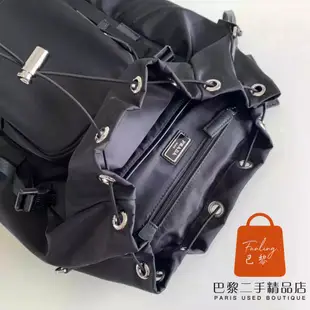 二手 99新 PRADA 普拉達 Re-Nylon 再生尼龍皮革背包  雙肩包 後背包 男生書包 2VZ135