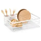 Rack Plate Cutlery Pots and Pans Drying Rack for Kitchen Modern Retro Design