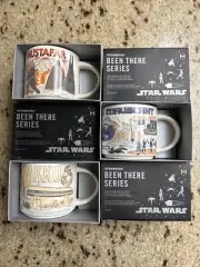 Disney 2023 Star Wars Starbucks Been There Mugs Jakku Mustafar Coruscant SET