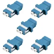 2X(LC Fiber Optic Adapter - LC to LC Duplex Singlemode Coupler - 5 Pack - M5L4)