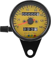 60mm Motorcycle Odometer Speedometer Gauge with Indicator – Black, LED Backlight, Weatherproof